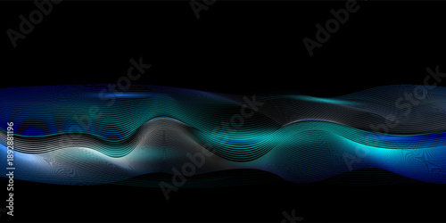 background Neon sound waves blue and gren eps10