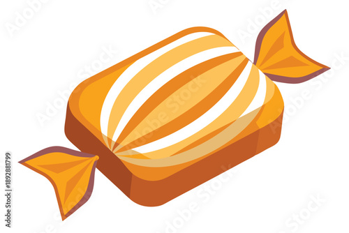 toffee vector on white background
