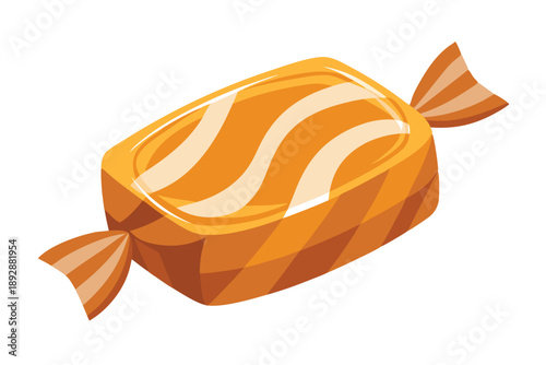 toffee vector on white background
