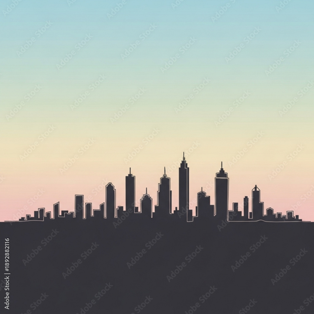 Obraz premium chicago skyline at sunset
