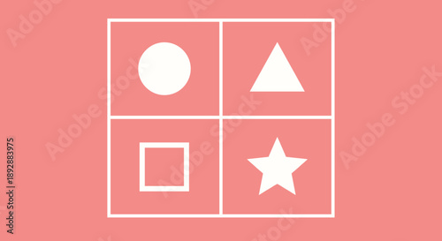 Four Basic Geometric Shapes Circle Triangle Square Star.