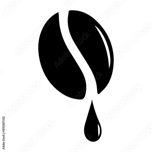 Coffee Bean Drop Icon