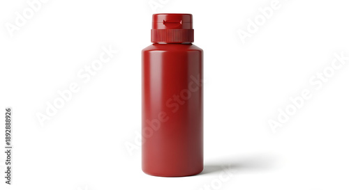 Photorealistic studio photograph of a ketchup squeeze bottle