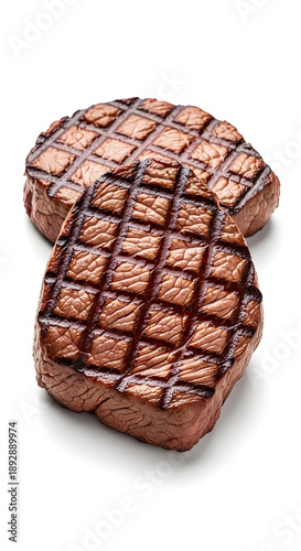  Barbecue Steaks Isolated on White Background