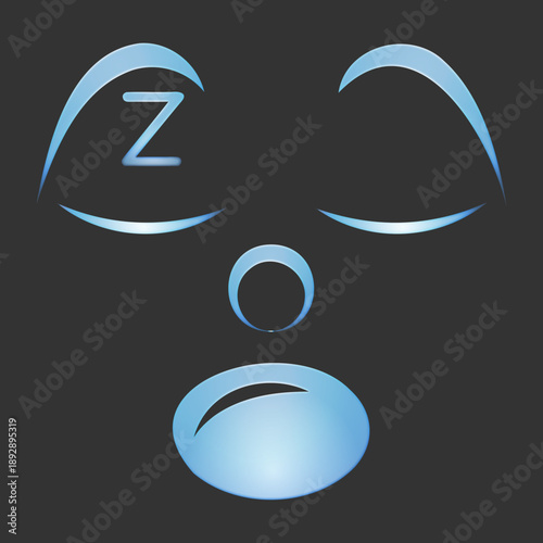 Sleeping Bear Icon Design, Peaceful Rest Symbol, Dreamland Concept, Tranquil Slumber Illustration