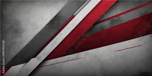 Vintage grunge metal plate background featuring a red striped pattern with a weathered texture and retro design on an old industrial wall backdrop