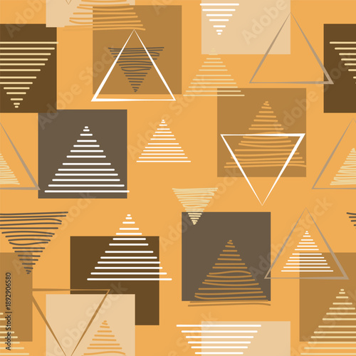 Colorful Latin American background with brown and yellow elements