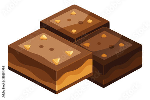 brownies vector on white background