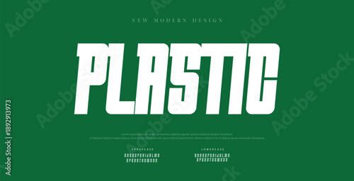 Plastic Minimal modern alphabet fonts. Typography minimalist urban digital fashion future creative logo font. vector illustration