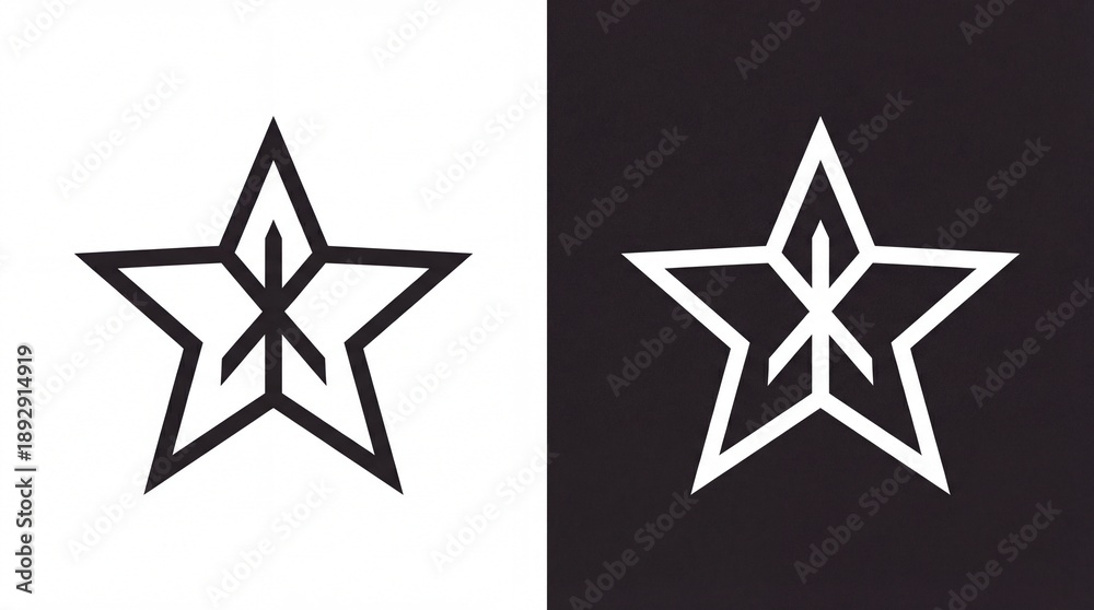 Obraz premium black and white stars