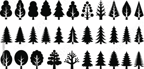 Set of spooky haunted castle silhouettes with glowing orange windows, gothic medieval fortress icons for Halloween party invitations and mystery decor.