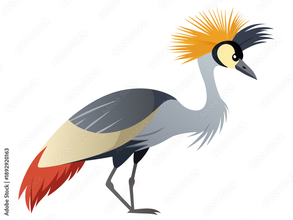 Fototapeta premium grey crowned crane balearica