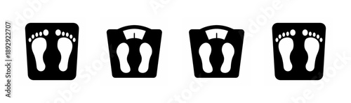 Footprint analysis scales Vector, illustration