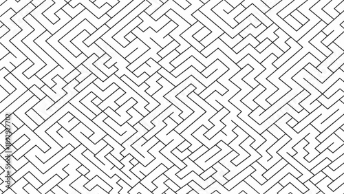 Intricate Maze Pattern Abstract Background Design.