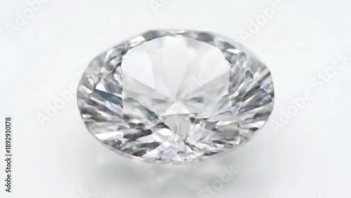 Sparkling Brilliance: A close-up shot of a pristine, dazzling diamond, showcasing its intricate facets and luminous shine.