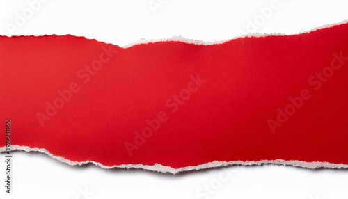 Wallpaper Mural Red Torn Paper Strip Isolated On Transparent Background Torontodigital.ca