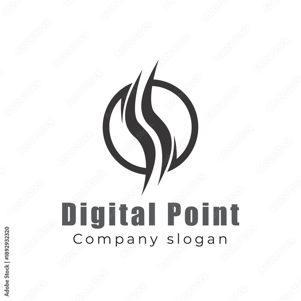 Obraz premium Modern company logo vector design featuring an elegant bird and flower symbol with flowing wave shapes in a clean eco-friendly business identity style