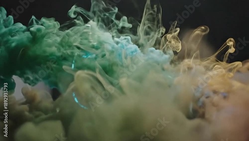 Abstract Colorful Smoke Cloud: A mesmerizing display of colorful smoke plumes, swirling and blending, creating an ethereal and artistic visual experience.