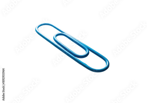 Wallpaper Mural A single bright blue metal paperclip isolated on transparent background Torontodigital.ca