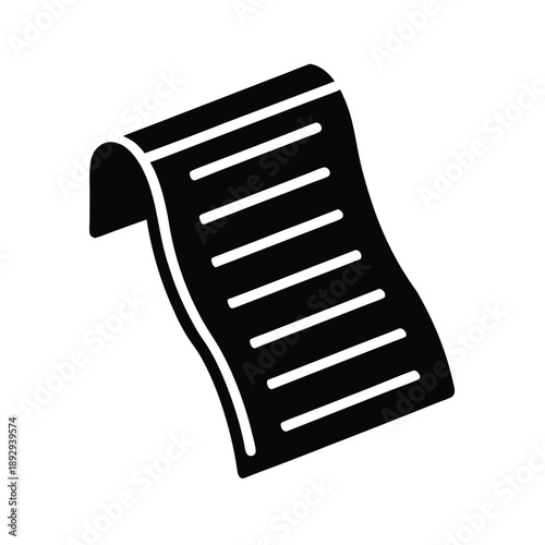 receipt icon vector illustration