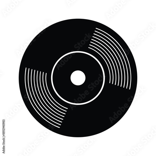 vinyl record icon vector illustration