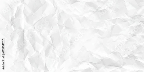 White crumpled paper texture background. Paper texture Crumpled White. Top view.