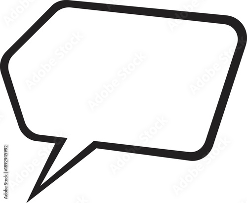 Speech bubble comic icon for dialogue and quote illustration