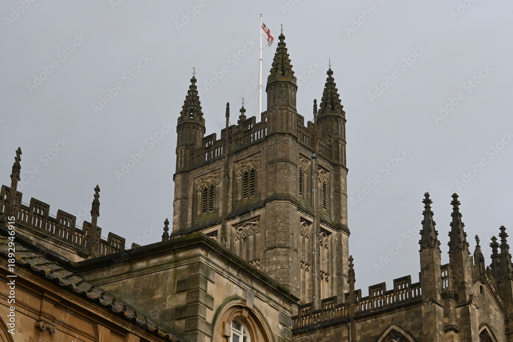 Fototapeta premium Bath Abbey during a cloudy day