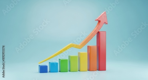 Free Download Colorful graph showing growth trend - GFXLoad