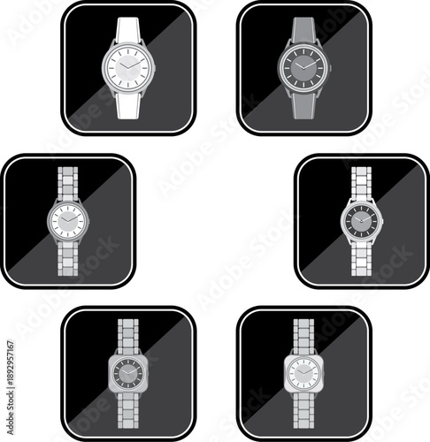 Female Wrist Watch Icons