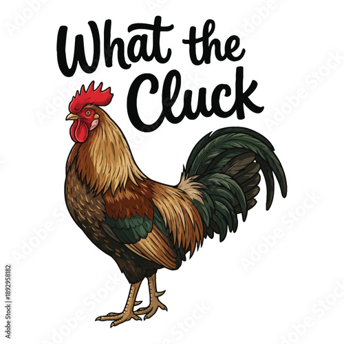 Funny Rooster Illustration with Sarcastic Farm Humor Quote