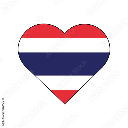 Thailand Flag in Heart Shape - Thai National Symbol Icon Free Download Thailand Flag in Heart Shape - Thai National Symbol Icon - GFXLoad