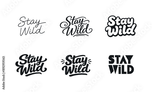 Harmonious Lettering Variations. Everyday Handwriting. Set lettering. harmonious lettering variations of the same emblematic concept, each with different