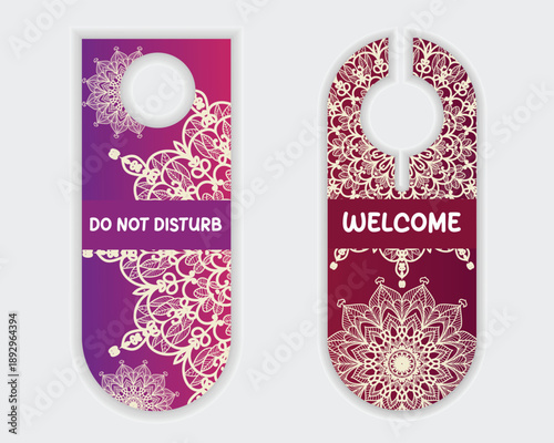 Elegant Welcome And Privacy Door Sign Design