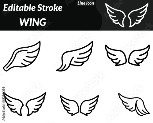 A solid-filled wing icon with soft rounded feather layers. No outlines very subtle inner separations. Flat bold shape with high readability at small sizes. Ideal for app icons buttons and infographic.