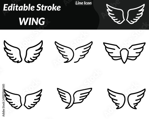 A solid-filled wing icon with soft rounded feather layers. No outlines very subtle inner separations. Flat bold shape with high readability at small sizes. Ideal for app icons buttons and infographic.