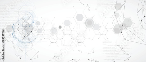 Futuristic genome, DNA strands, connected neural web, science wallpaper