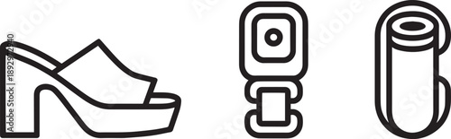 Detailed tactical boot icon for outdoor adventures and heavy duty work wear safety gear set