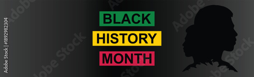 Black History Month Celebration Banner . Celebrating balck history month . Black History Month cover photo for social sites . Web Banner For Black History Month . 