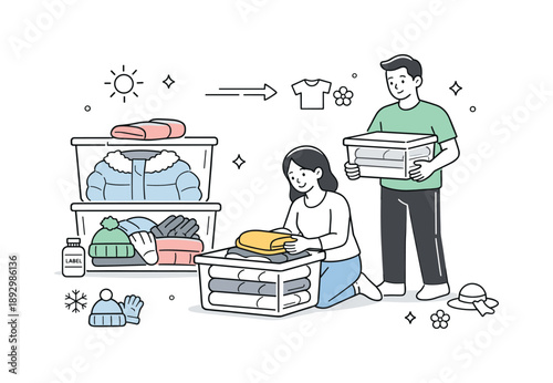 Seasonal Wardrobe Transition. Conceptual photography. Icon set. Set Logo of Conceptual photography: surreal eye with geometric elements. harmonious logo