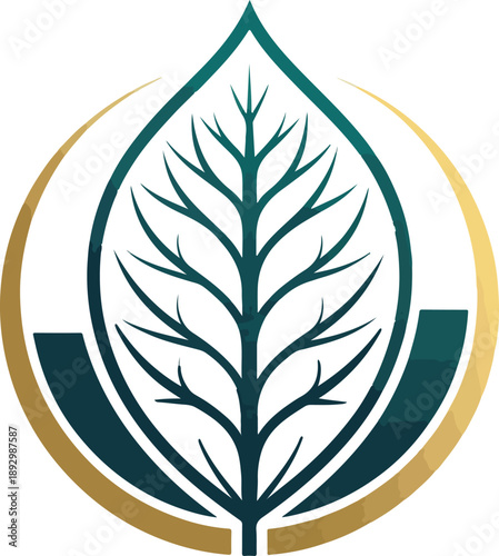 Eco leaves logo icon design template elements

