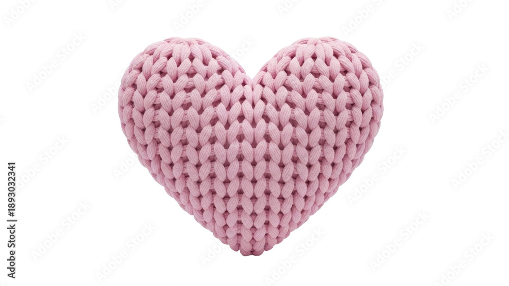 Fototapeta premium Pink Knit Heart Decoration