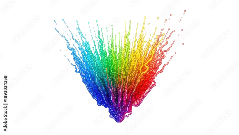 Obraz premium Vibrant explosion of colorful ink