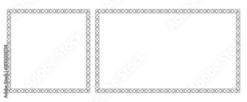 Decorative Lattice Frames Side by Side for Design, Invitations, or Presentation Templates
