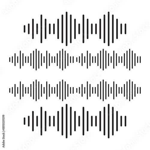 udio recording microphone icon set