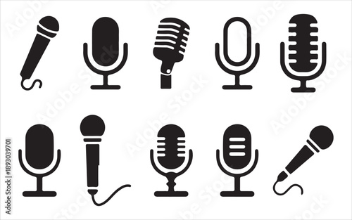 Professional microphone icon for studio use
