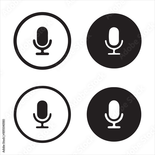 Digital microphone icon for voice recording