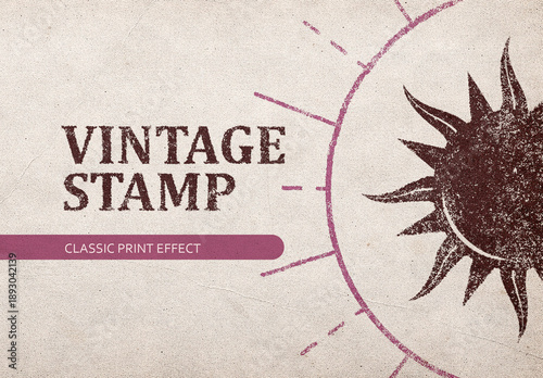 Vintage Stamp Text And Logo Effect Mockup