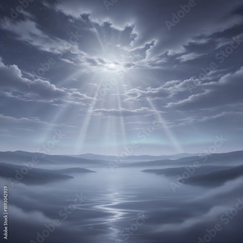 lightning over the sea