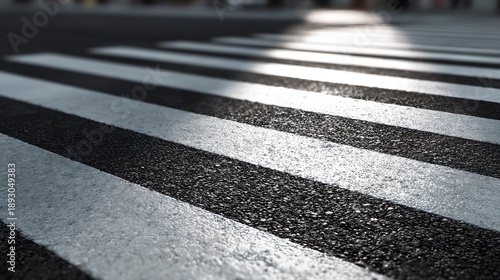 Pedestrian crosswalk zebra with no people